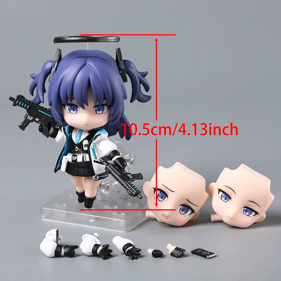 Figura articulada de Hayase Yuuka - Archivo Azul (10,5 cm)
