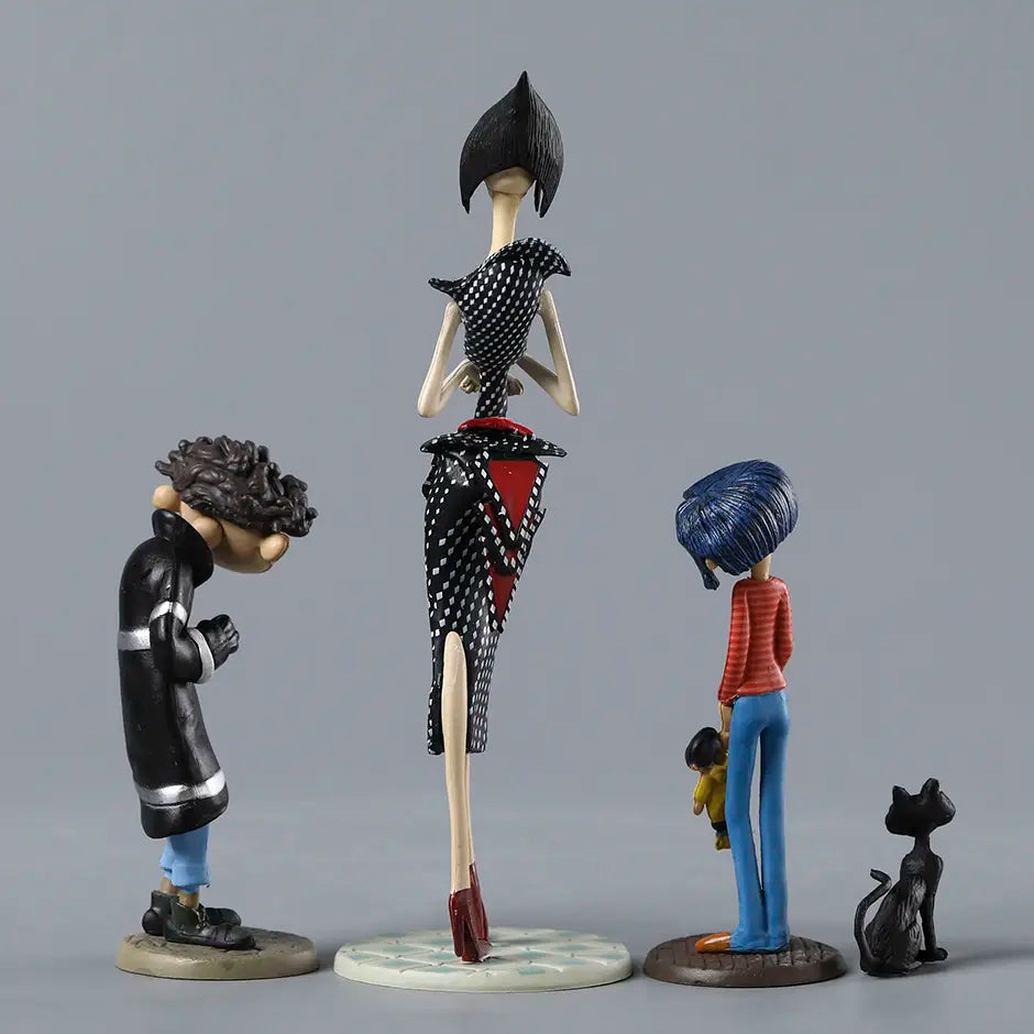 Action-Figures Coraline, Wybie, Outra Mãe & Gato (2.5-13cm)