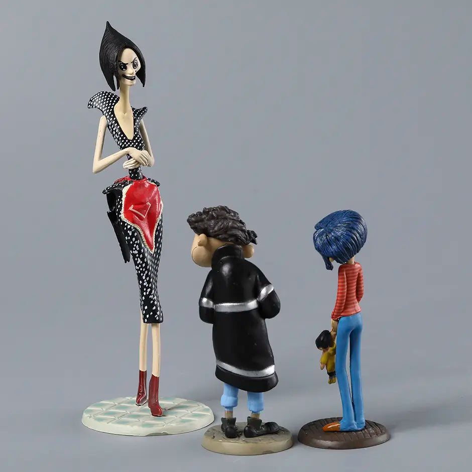 Action-Figures Coraline, Wybie, Outra Mãe & Gato (2.5-13cm)