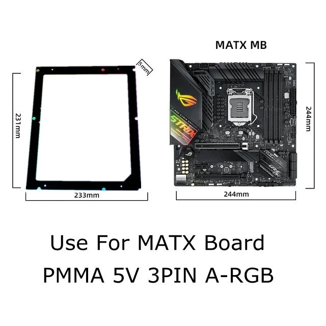 BackPlate de Placa-Mãe Symphony 5V ARGB SYNC