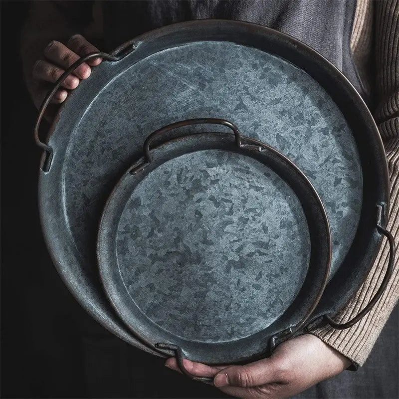 Vintage 1920s Cast Iron Tray