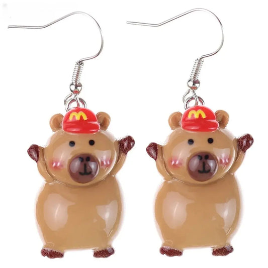 Flatback Capybara Earrings