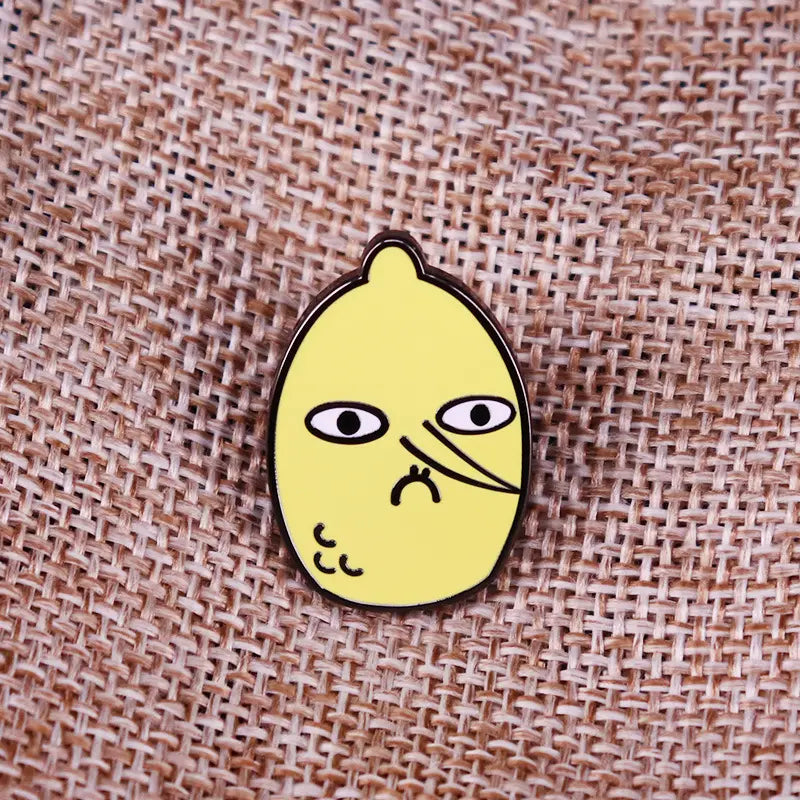 Lemongrab Brooch 30mm