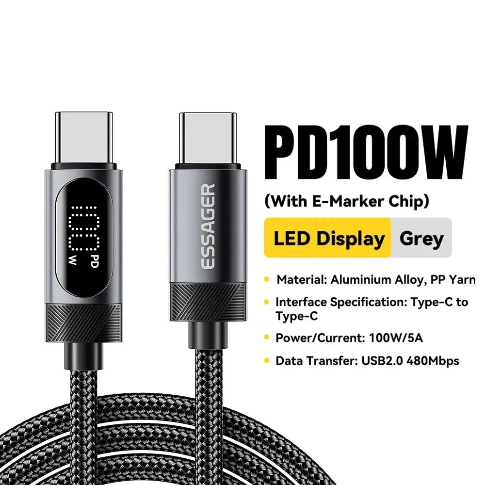 Type-C Digital Cable 100W 5A
