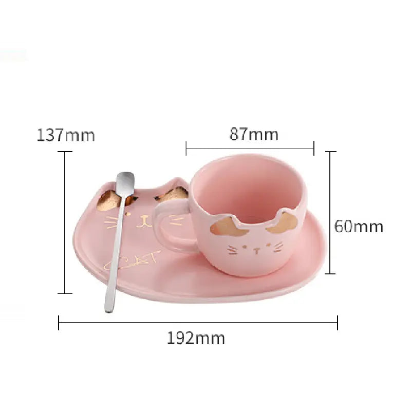 Goldenkitty Mug and Saucer 200ml