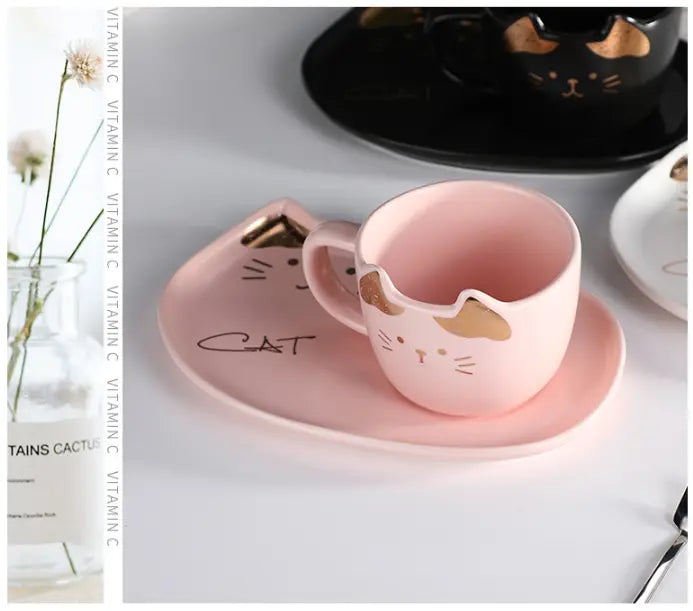 Goldenkitty Mug and Saucer 200ml