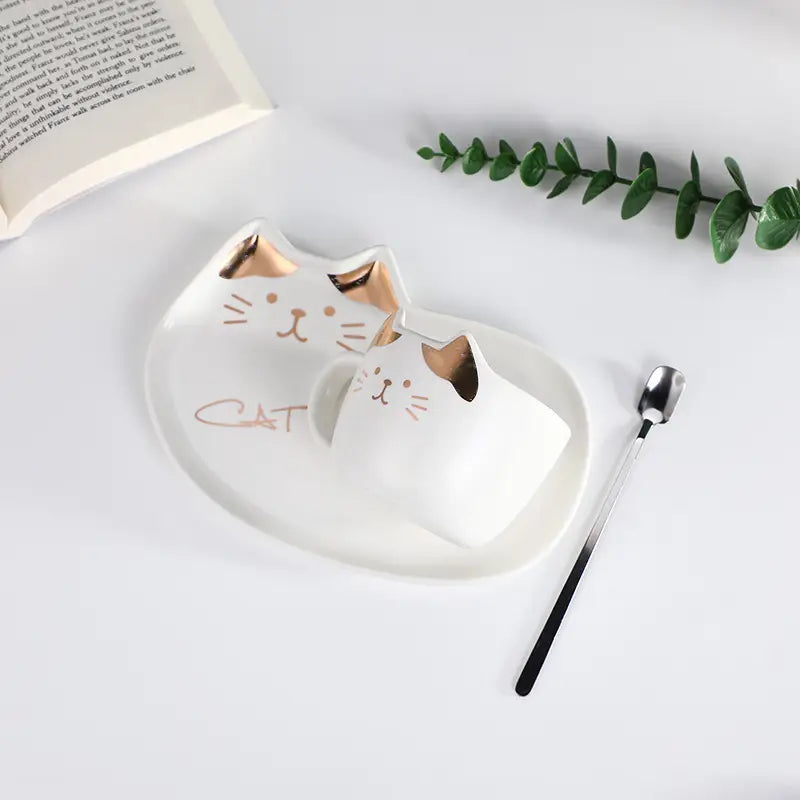 Goldenkitty Mug and Saucer 200ml