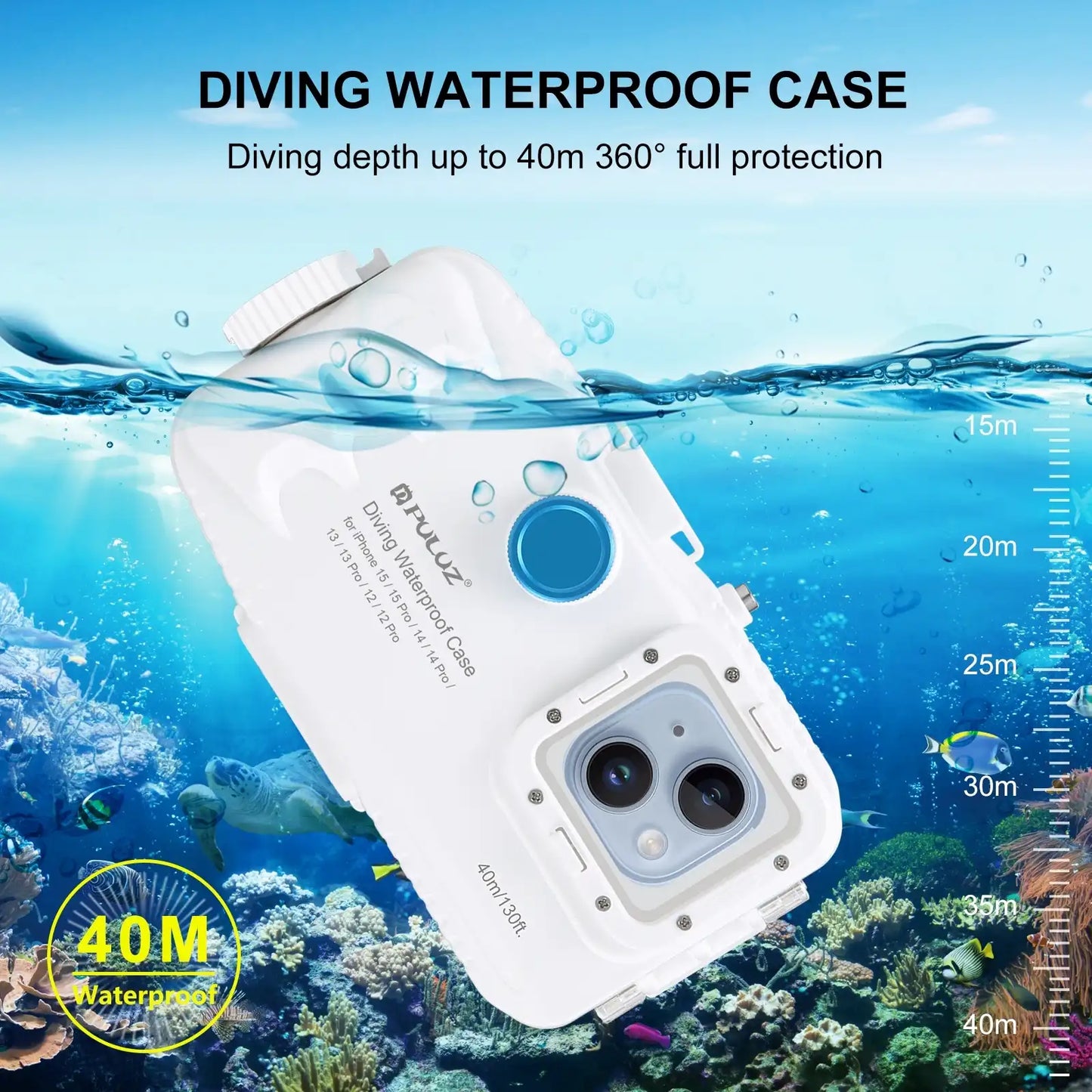 Funda de buceo para iPhone – Hasta 40 m