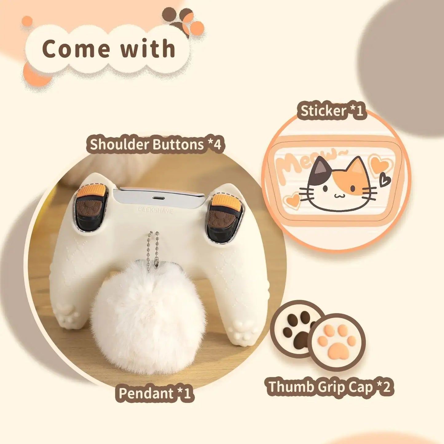 Calico Cat PS5 Protective Cover