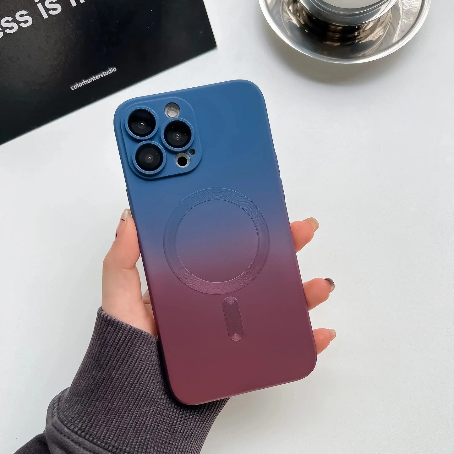 Funda protectora con degradado en Y para iPhone