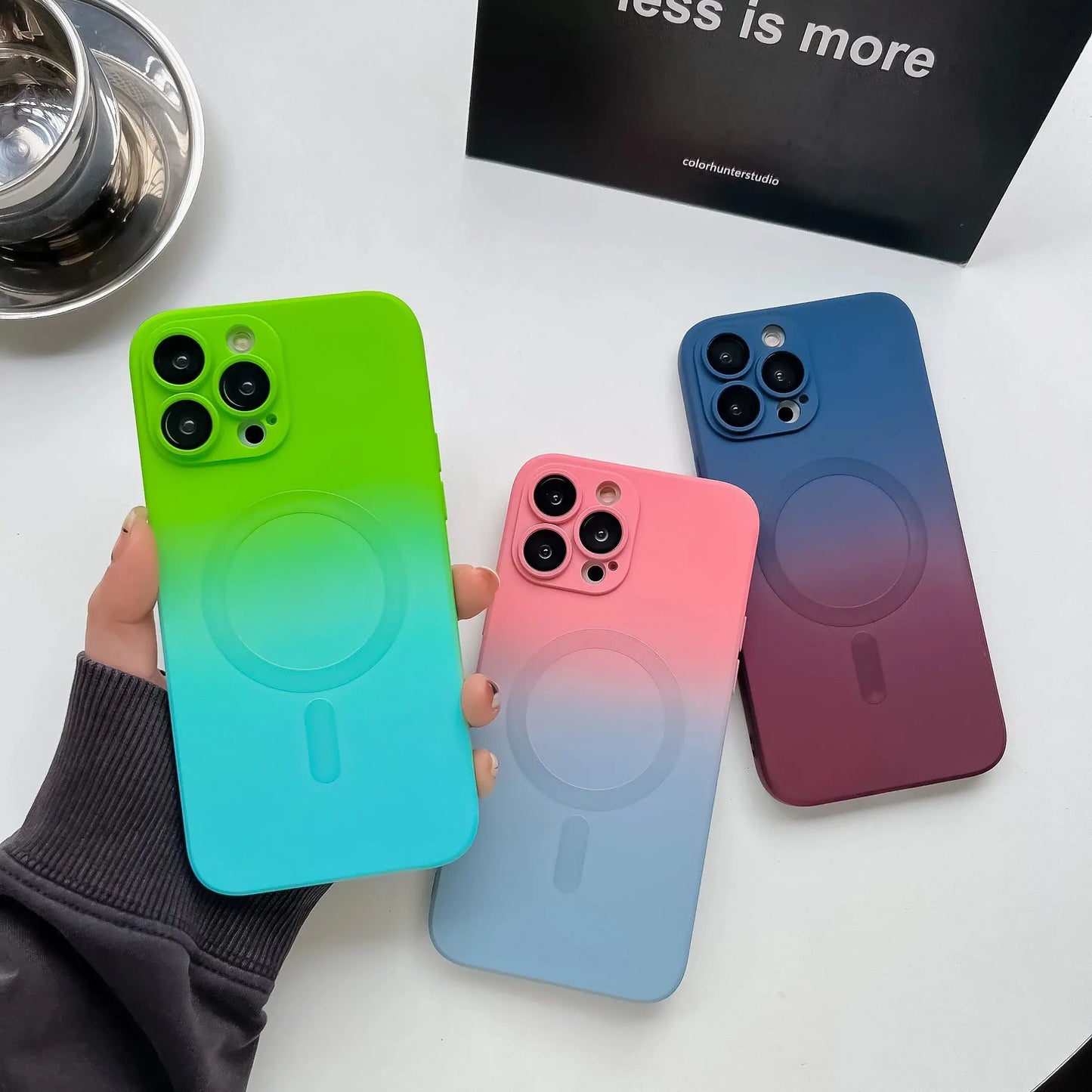 Funda protectora con degradado en Y para iPhone