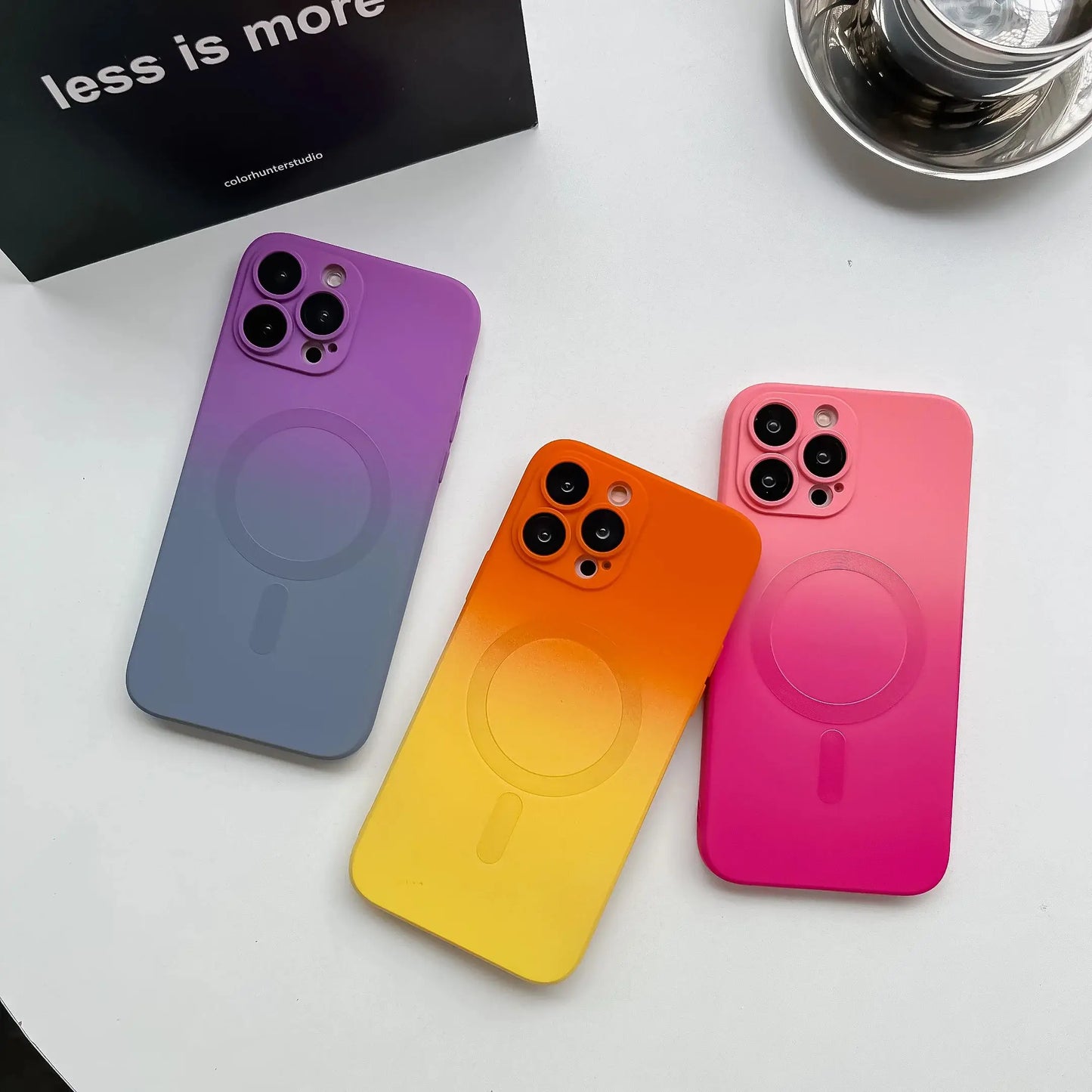 Funda protectora con degradado en Y para iPhone
