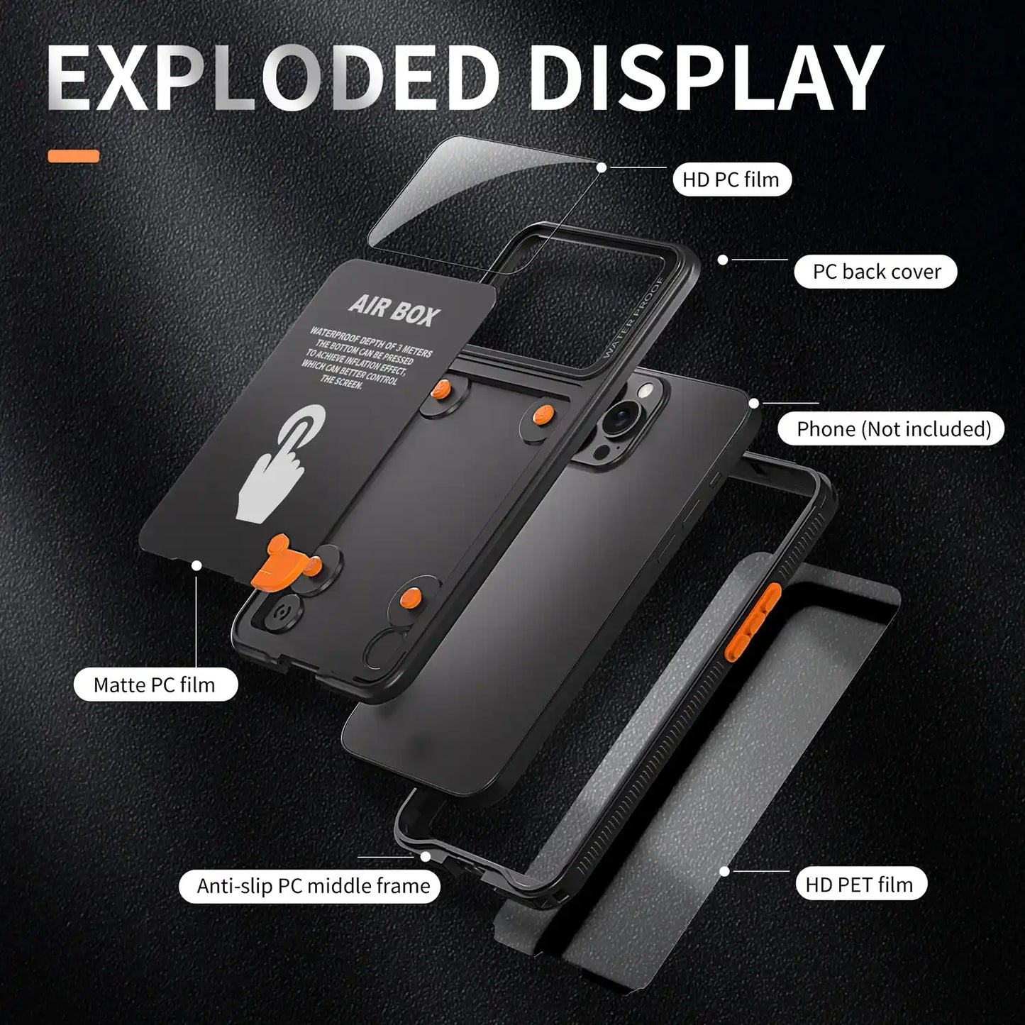 Funda de protección impermeable IP68 para iPhone