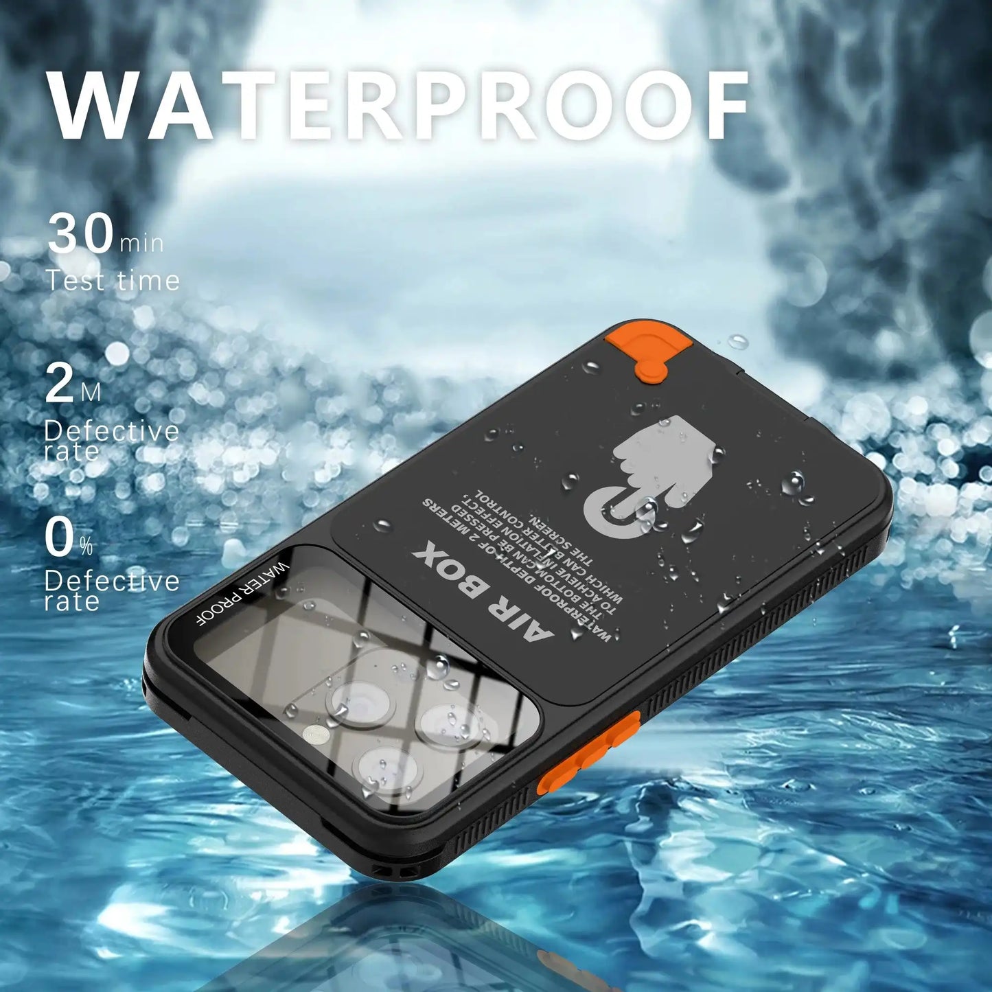 Funda de protección impermeable IP68 para iPhone