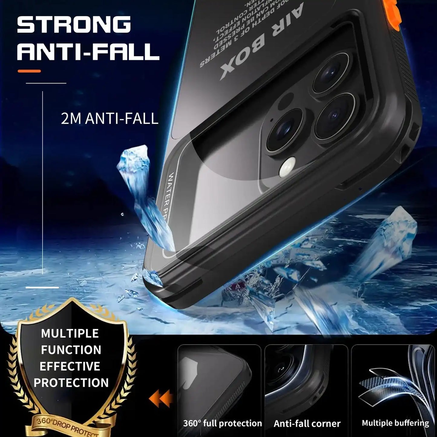 Funda de protección impermeable IP68 para iPhone