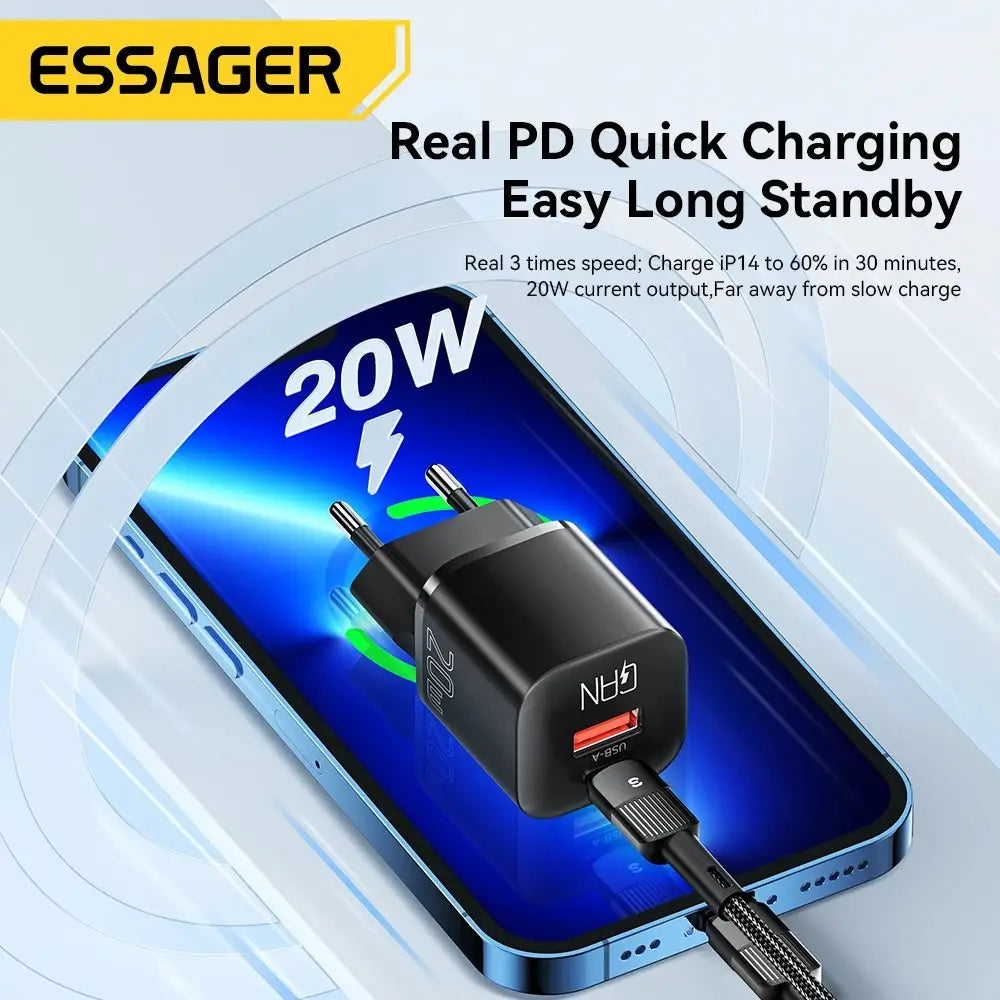 PowerCube 20W USB-C and USB Charger