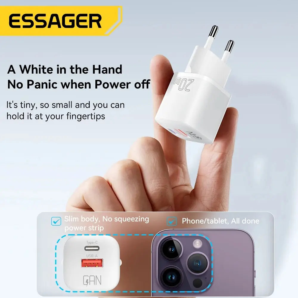PowerCube 20W USB-C and USB Charger