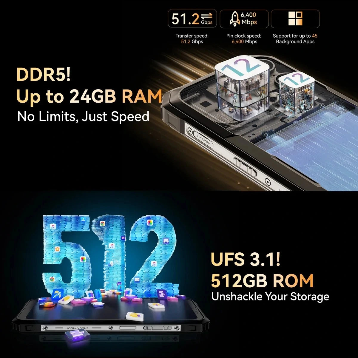 Smartphone BL8000 (24GB RAM)