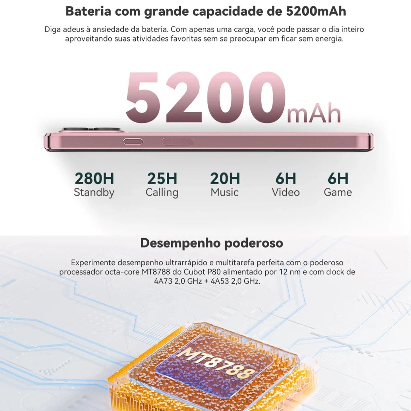 Teléfono inteligente P80 (16 GB de RAM)
