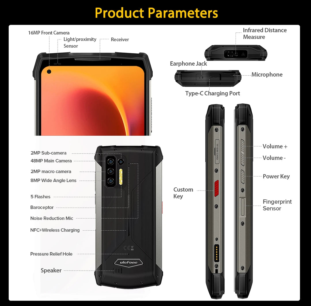 Teléfono inteligente Armor 13 (8 GB de RAM)