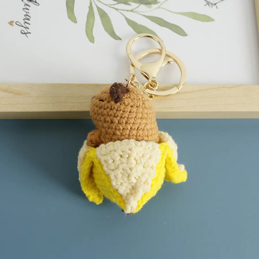 Capybara Knit Keychain