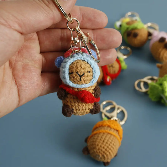 Capybara Knit Keychain