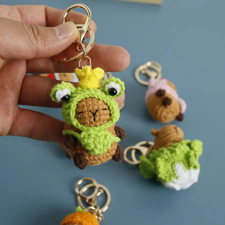 Capybara Knit Keychain
