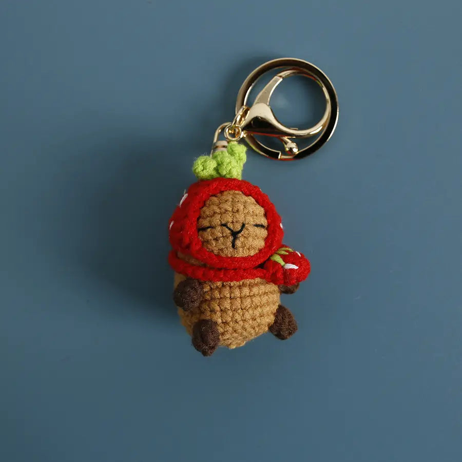 Capybara Knit Keychain