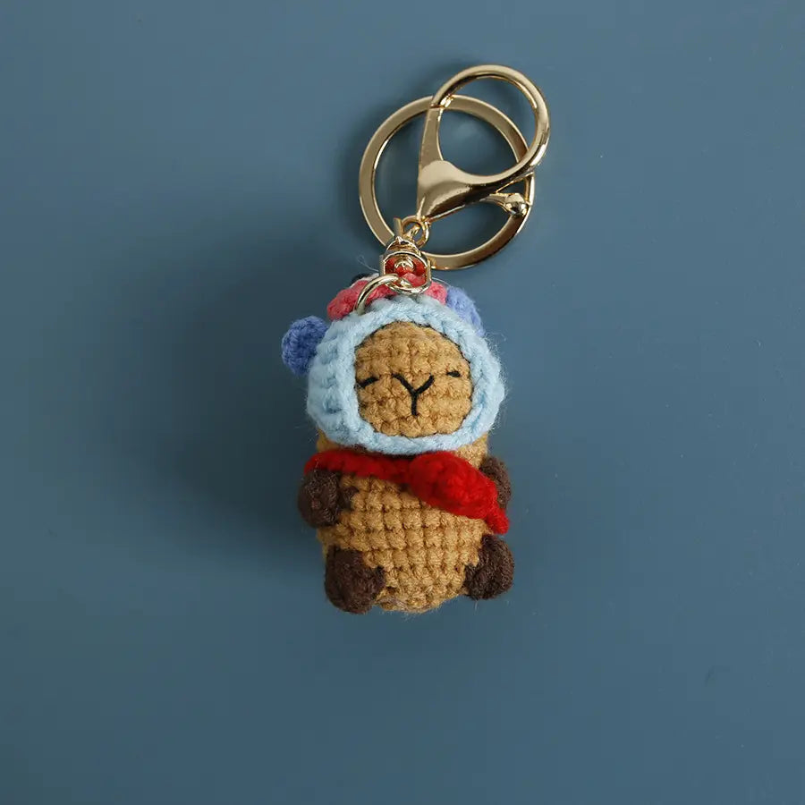 Capybara Knit Keychain