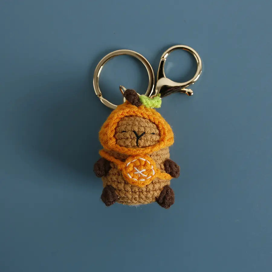 Capybara Knit Keychain