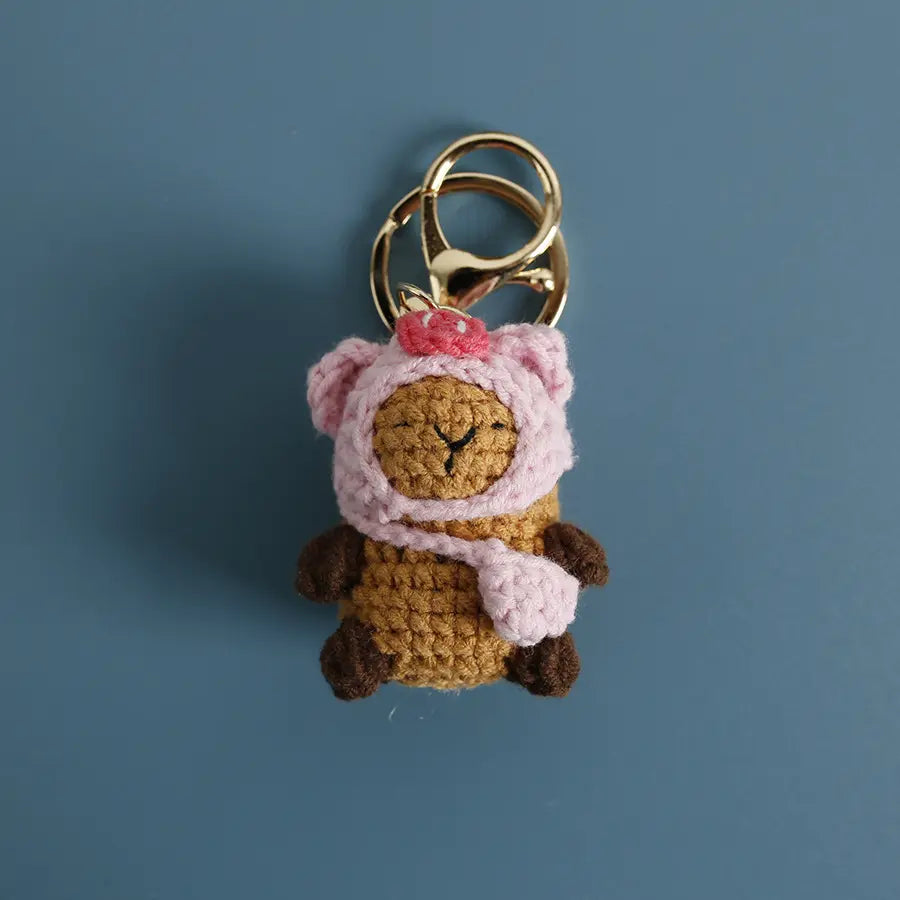 Capybara Knit Keychain