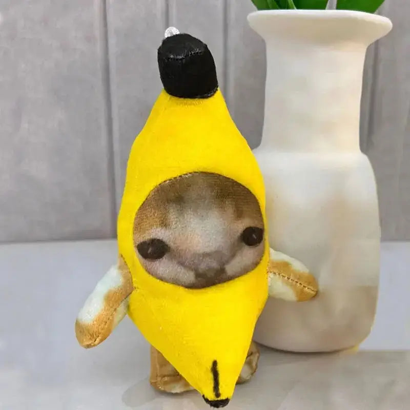 Banana Cat Keychain 18cm