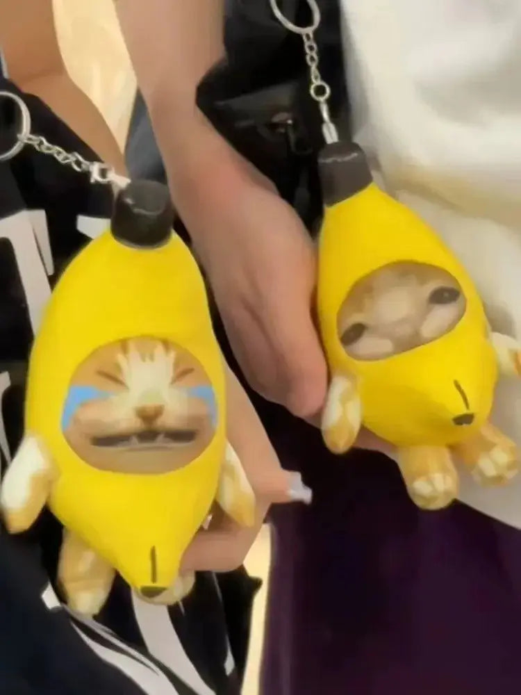 Banana Cat Keychain 18cm