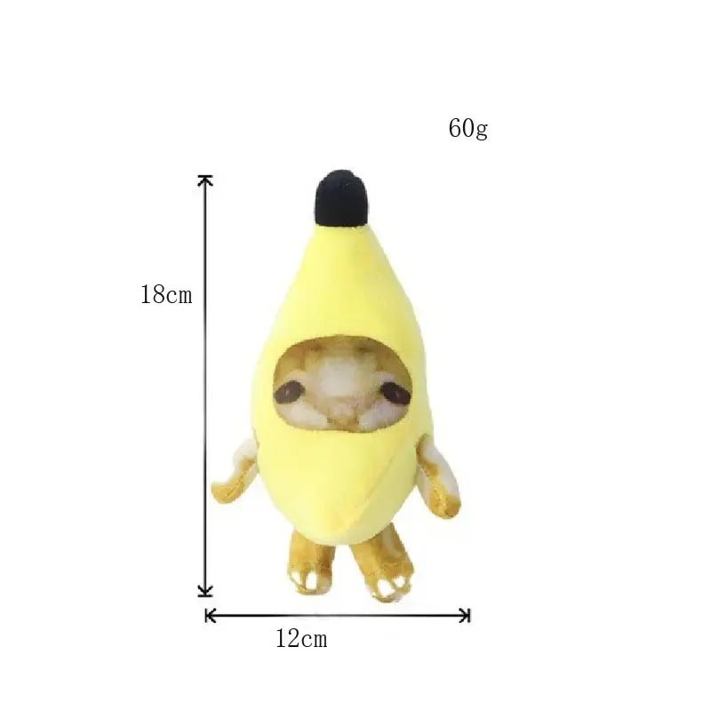 Banana Cat Keychain 18cm