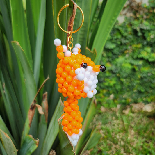 Chaveiro de Miçanga Raposinha Luma (12cm)