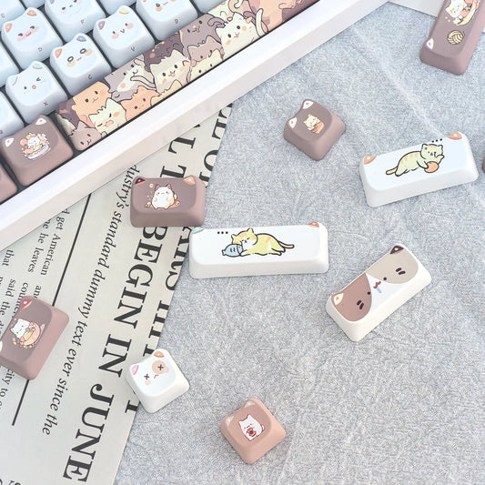 "Cute Meow" Keycap Set