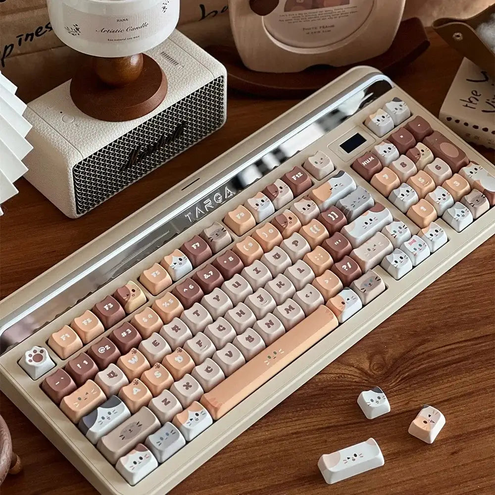 "Cute Meow" Keycap Set