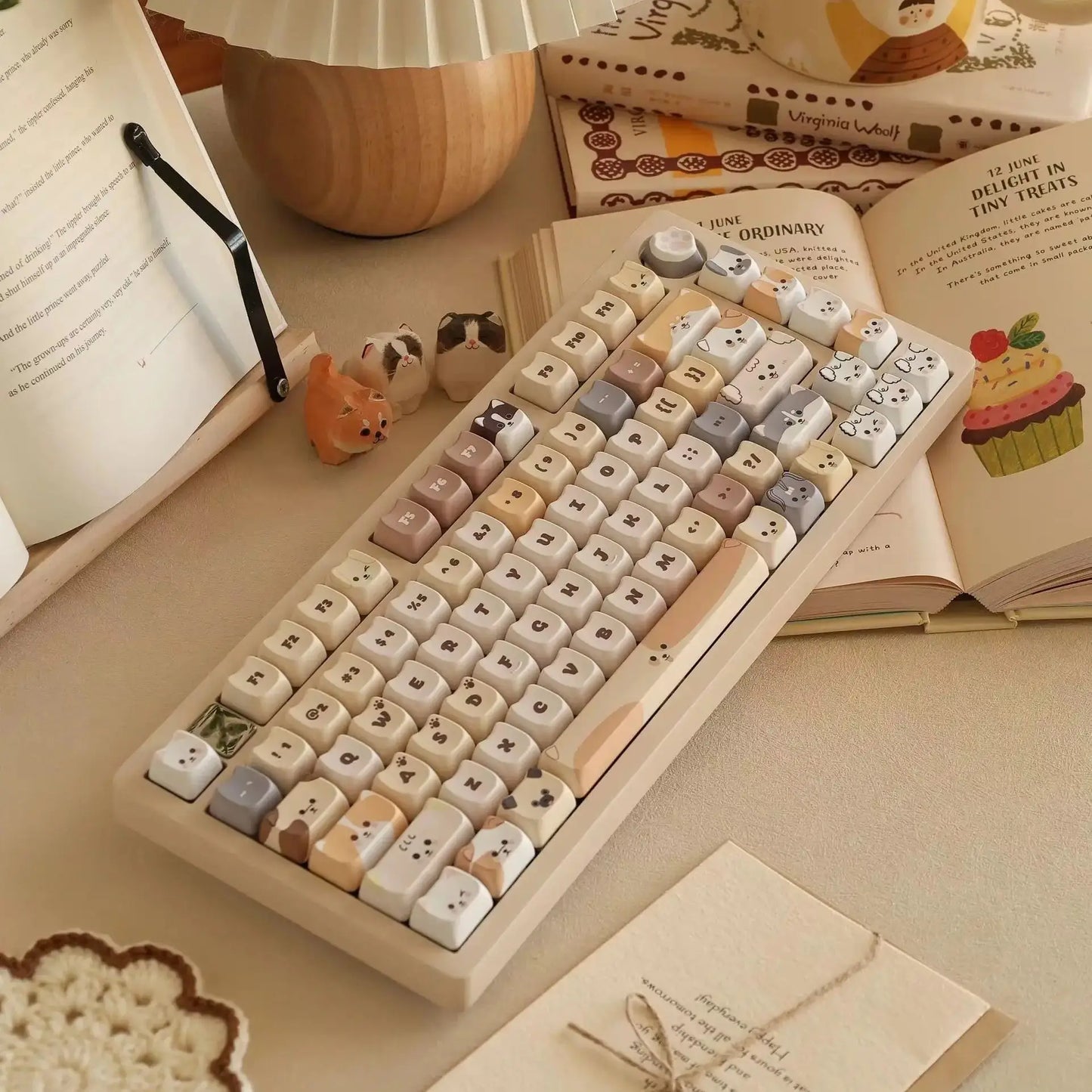 "Cute Meow" Keycap Set