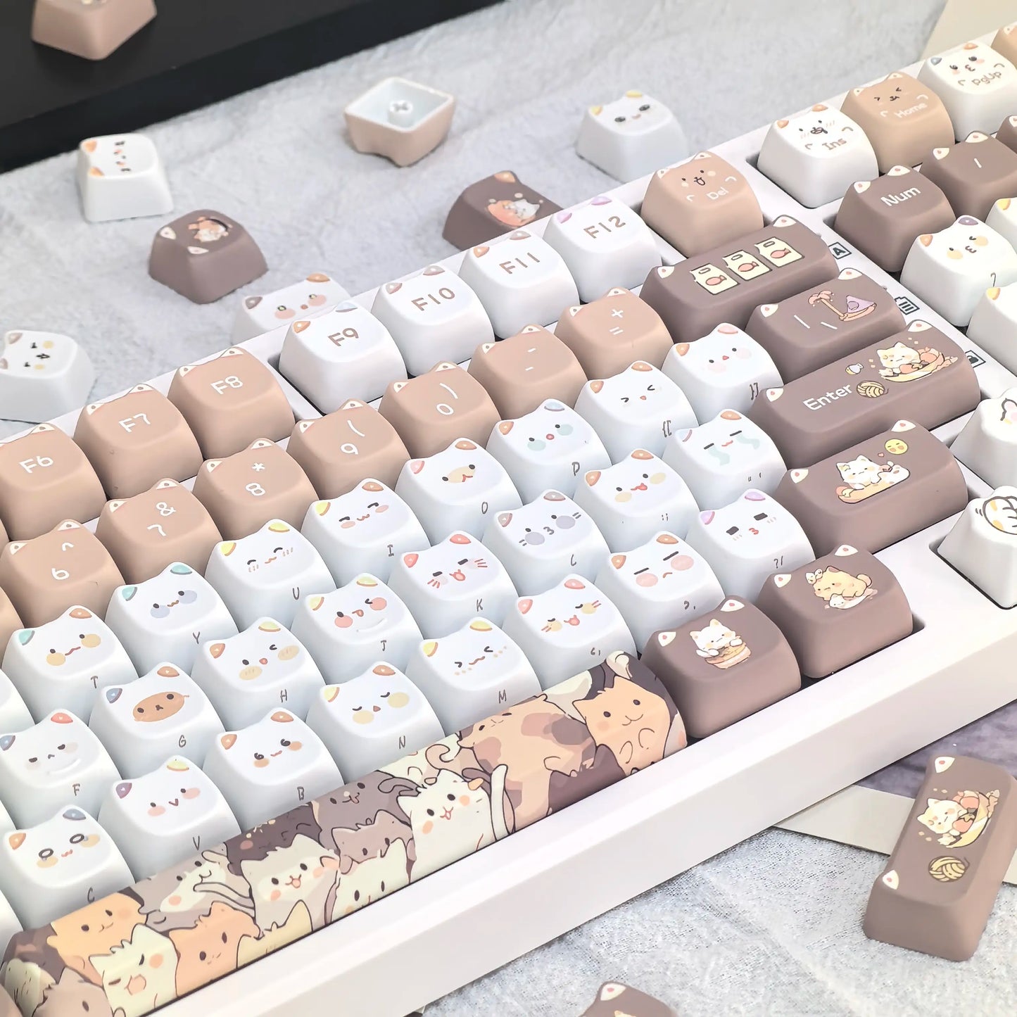 "Cute Meow" Keycap Set