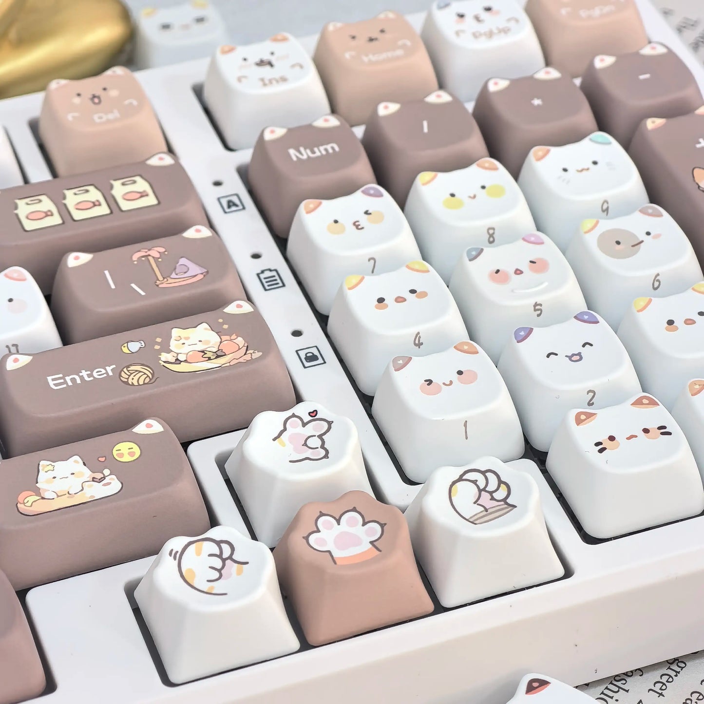 "Cute Meow" Keycap Set