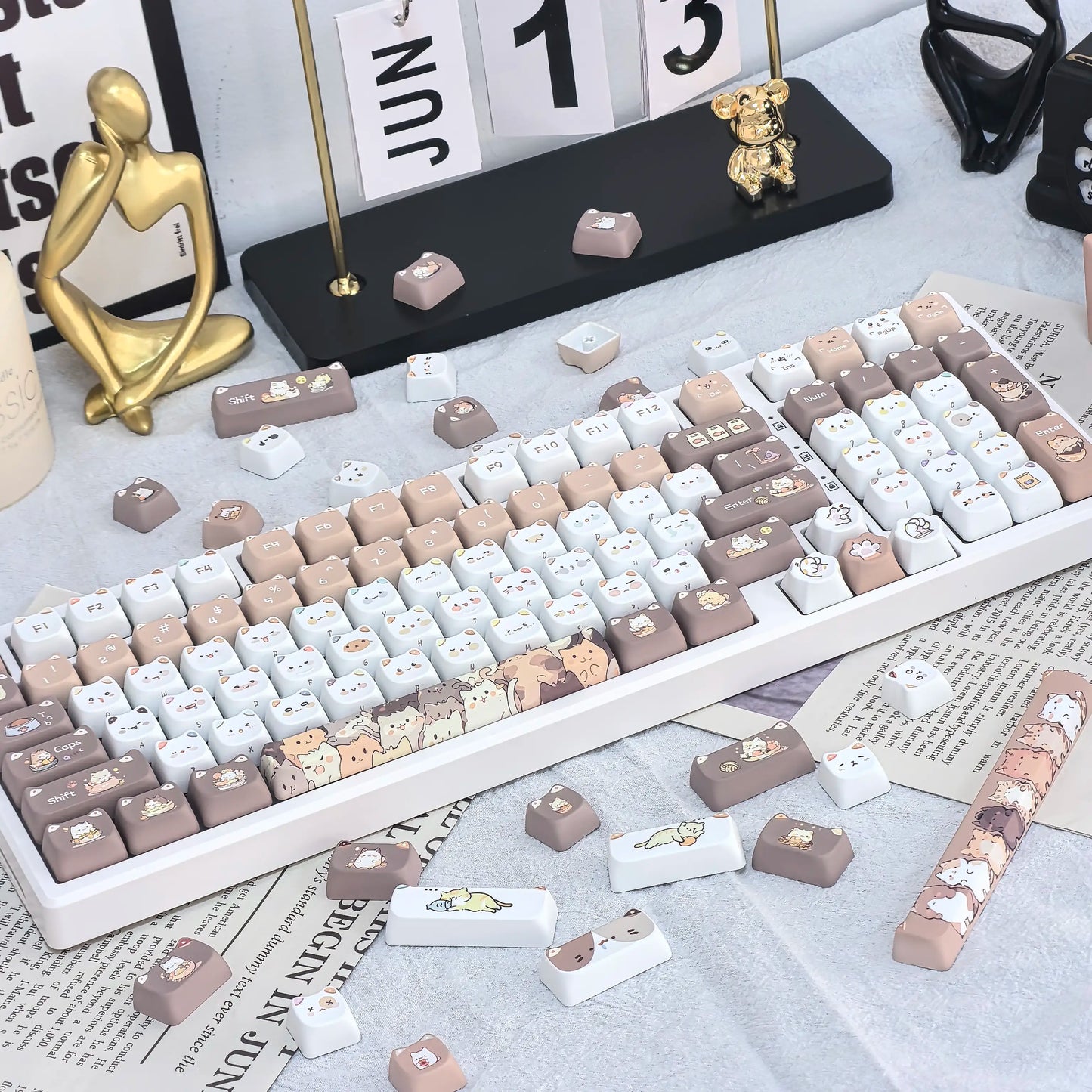 "Cute Meow" Keycap Set