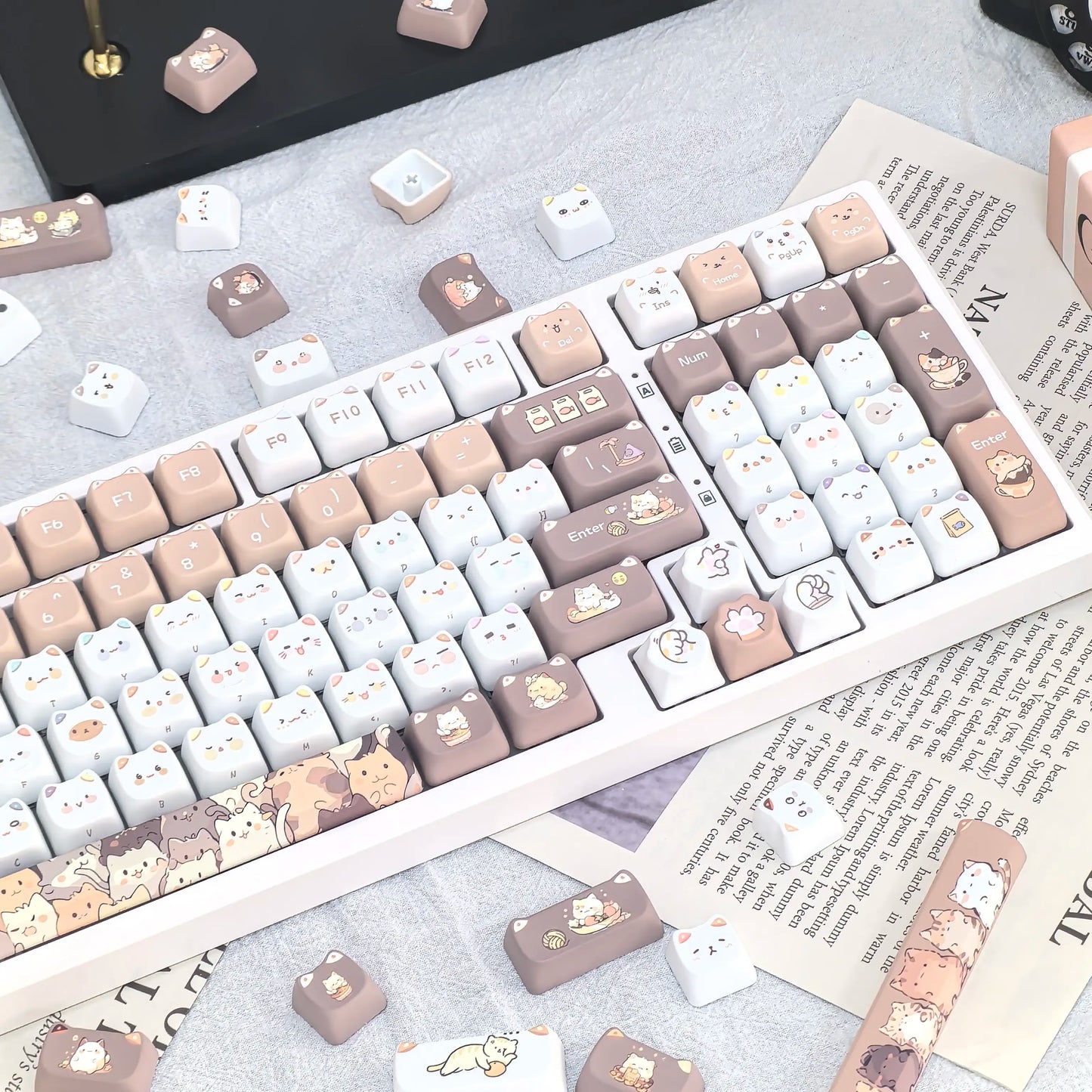 "Cute Meow" Keycap Set