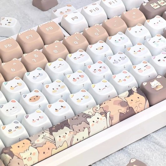 "Cute Meow" Keycap Set