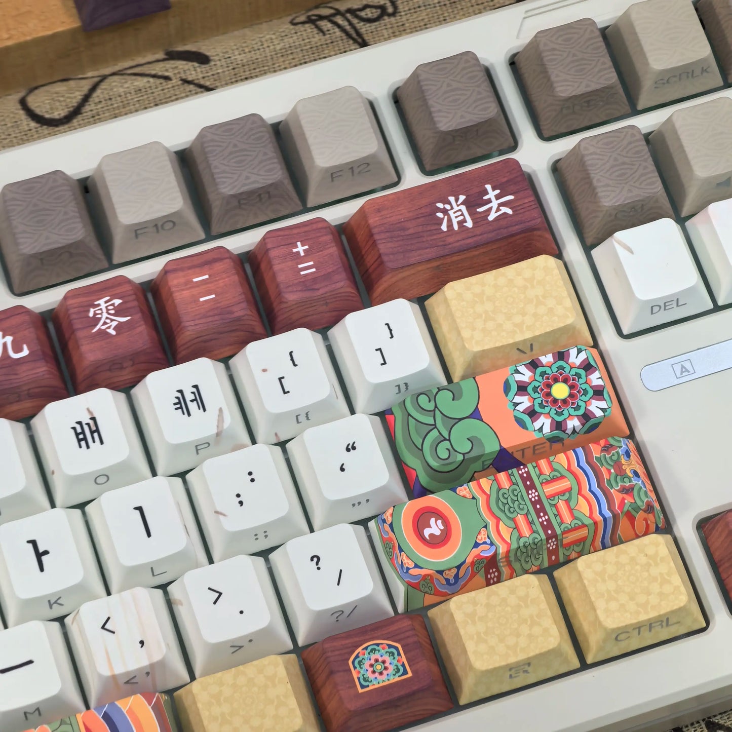 Conjunto de teclas retro coreanas