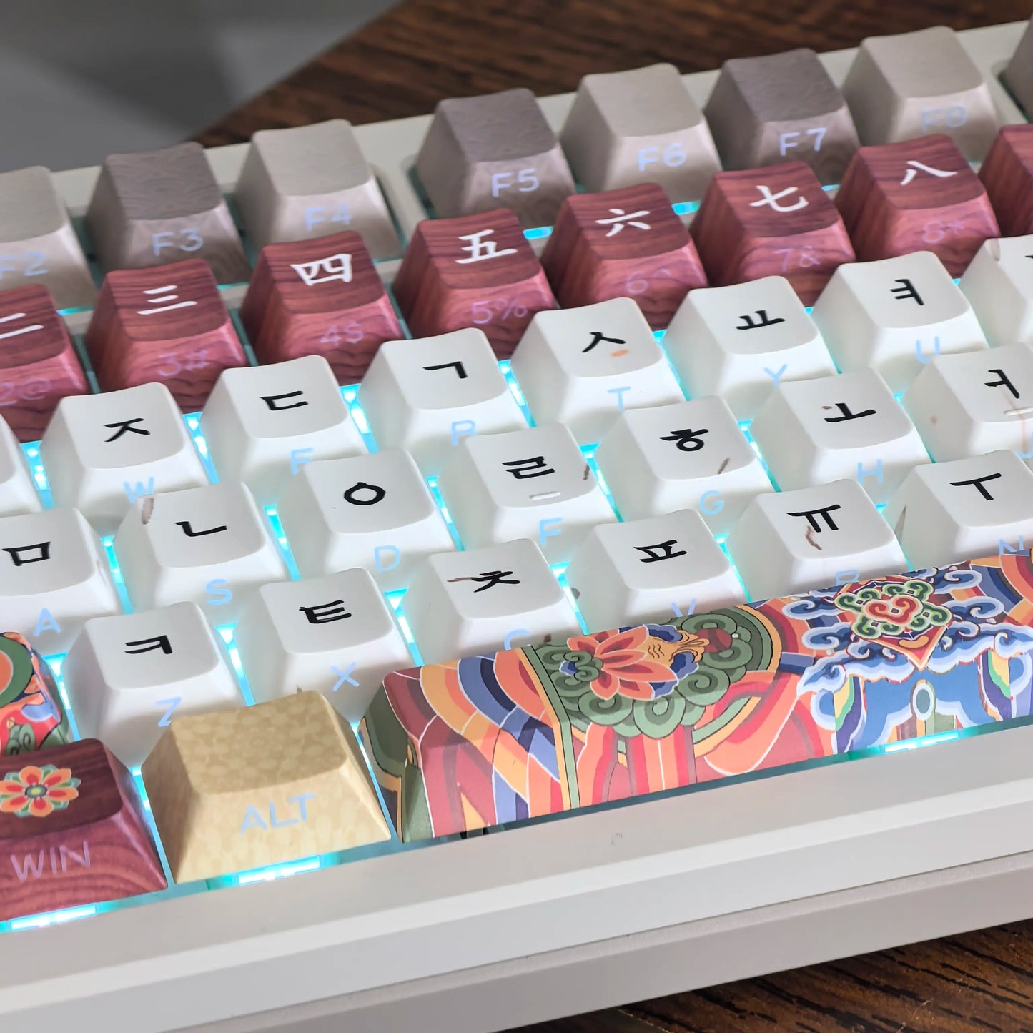 Conjunto de teclas retro coreanas