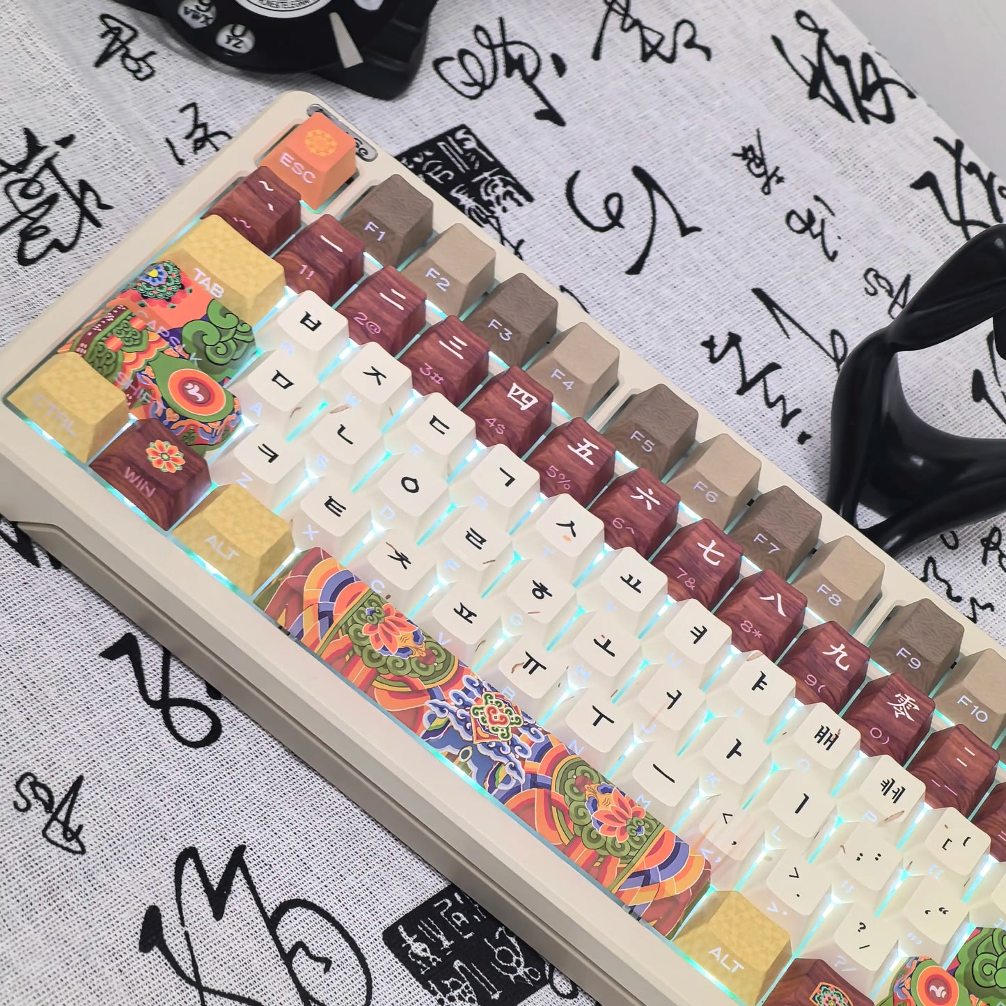 Conjunto de teclas retro coreanas