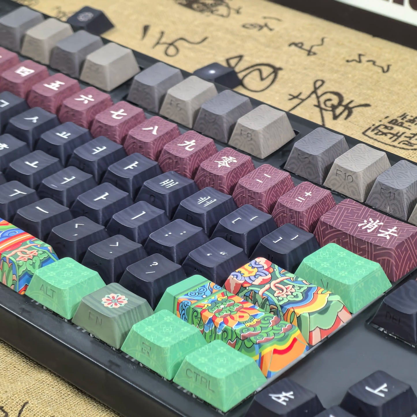 Conjunto de teclas retro coreanas