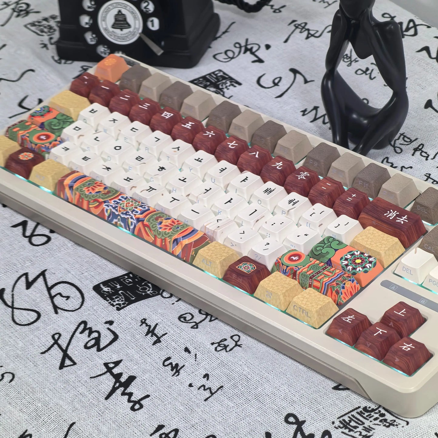 Conjunto de teclas retro coreanas