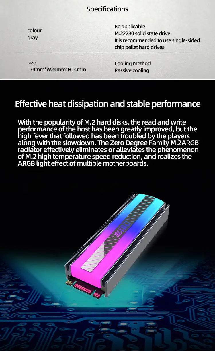 NVME TM.2 ARGB Heatsink