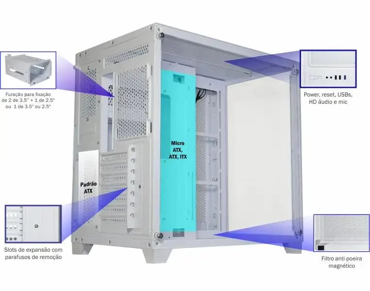 Gabinete K-Mex CG-W2R4 ATX